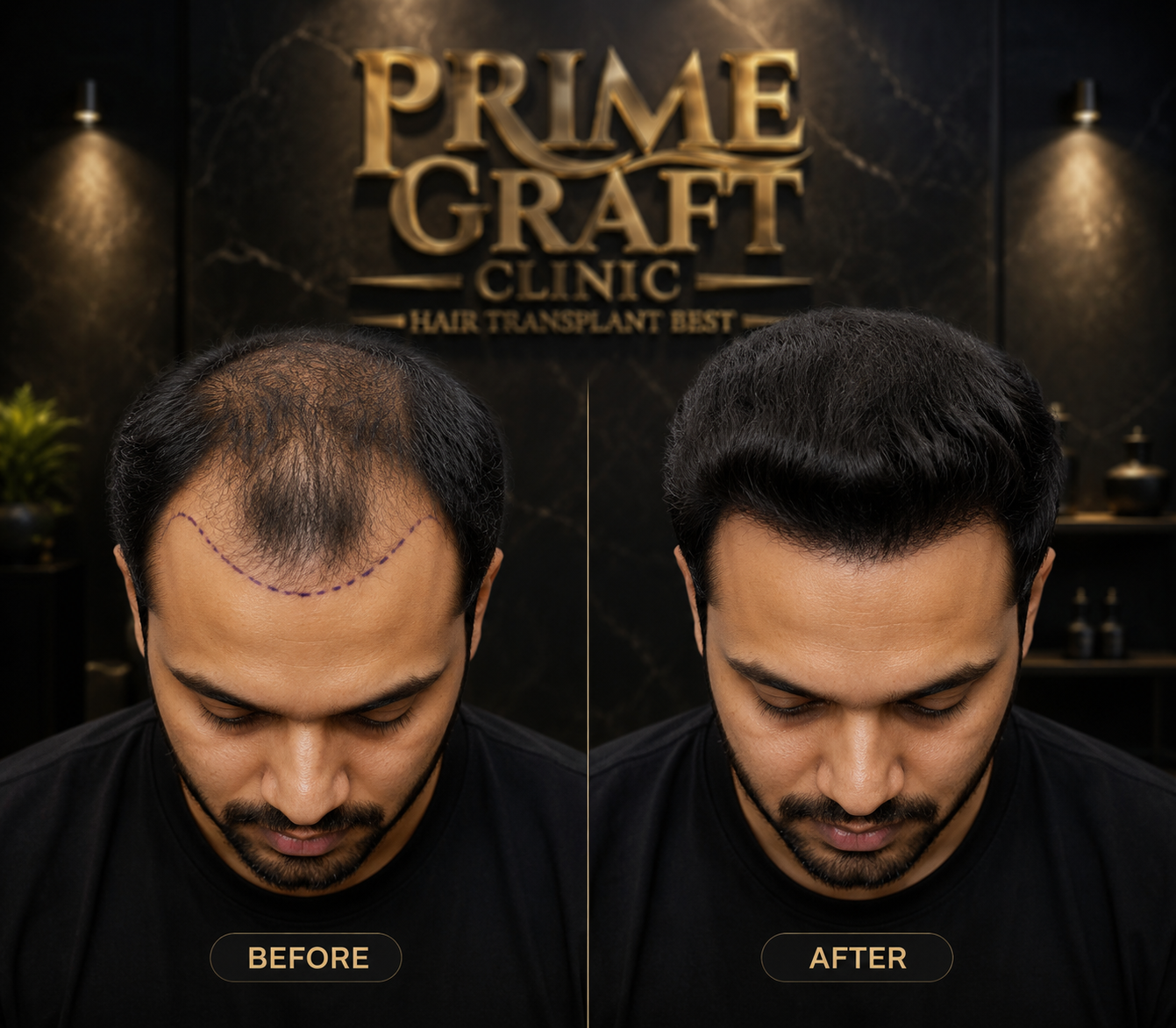 Hair transplant before result