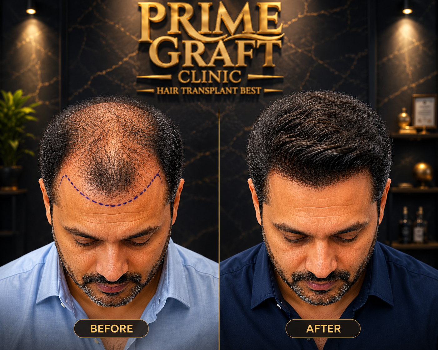 Hair transplant after result