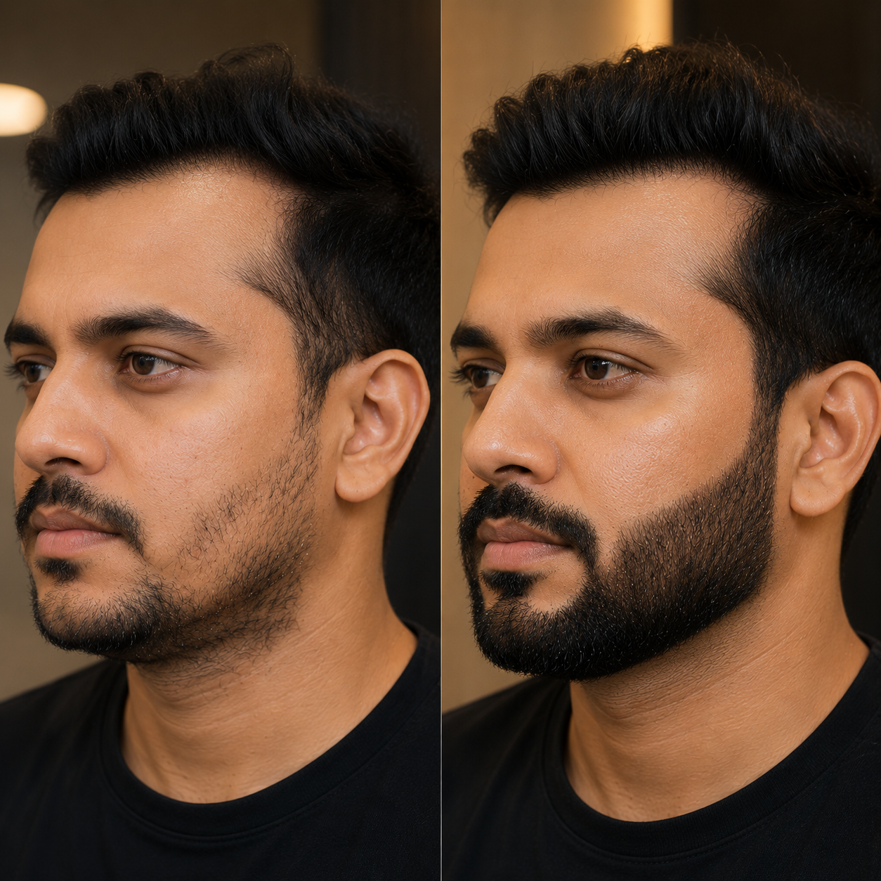 Before beard transplant