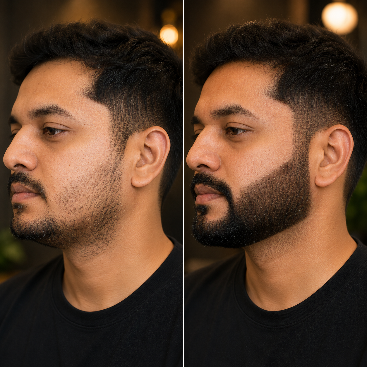 Before beard transplant